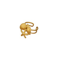 Gold Sea Shell Starfish Adjustable Ring for Women & Girls