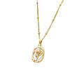 Gold Rose Pendant Necklace for Women & Girls
