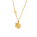 Gold Snowflake Pendant Necklace for Women & Girls