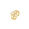 White Clover Adjustable Ring for Women & Girls
