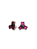 The Three-Stone Oxidised  Stud Earrings