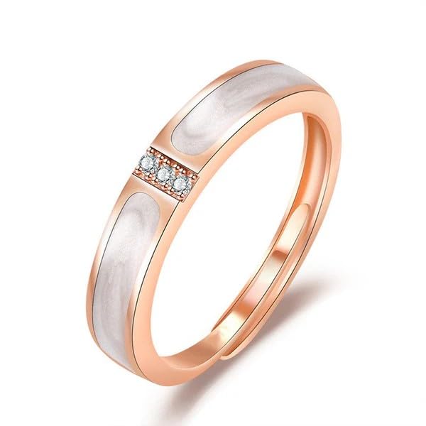 Rose Gold Minimal Band Ring for Women & Girls