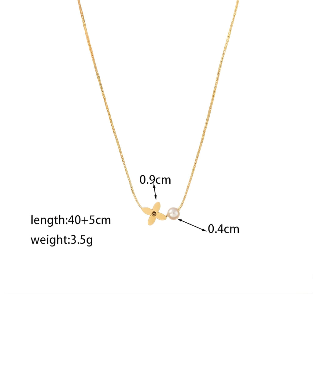 Hasto by Hasti Gold Butterfly Pearl Necklace for Women & Girls | Minimal Butterfly Pendant with Pearl Detail | Cute Daily Wear, Party, Date Wear & Gift Jewellery