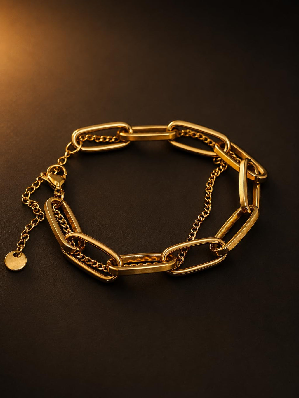 Hasto by Hasti Rope Wrap Bracelet for Women | Gold Plated Stainless Steel | Anti-Tarnish Adjustable for Daily Wear, Office, Party