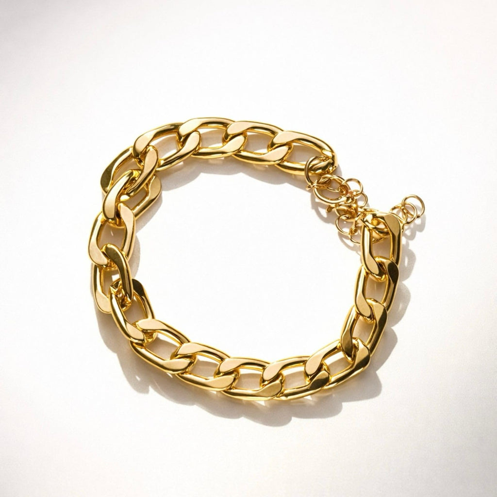 Gold Plated Chunky Chain Bracelet Combo for Women (Pack of 4)