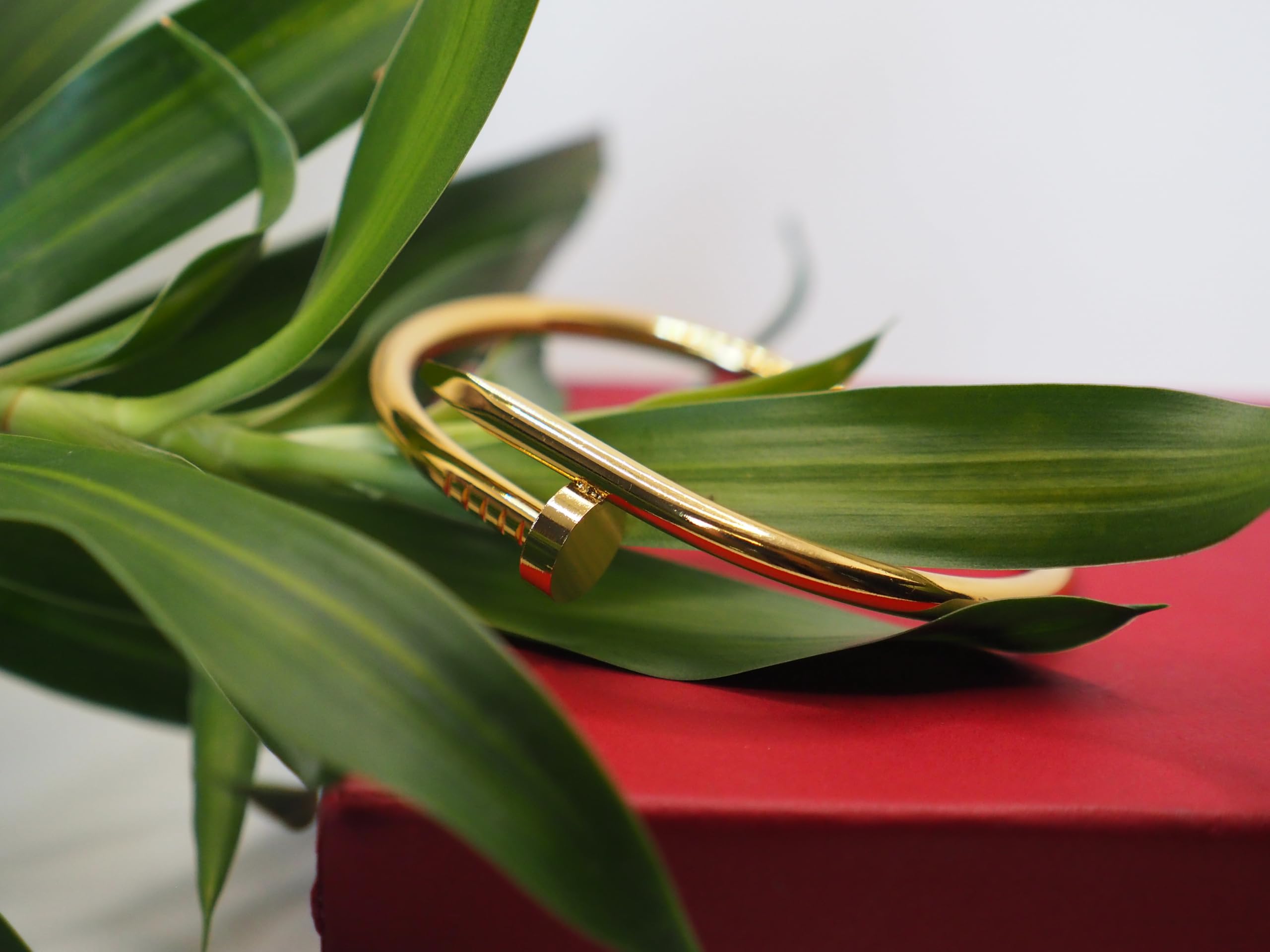 Hasto by Hasti Golden Nail Cuff Bracelet