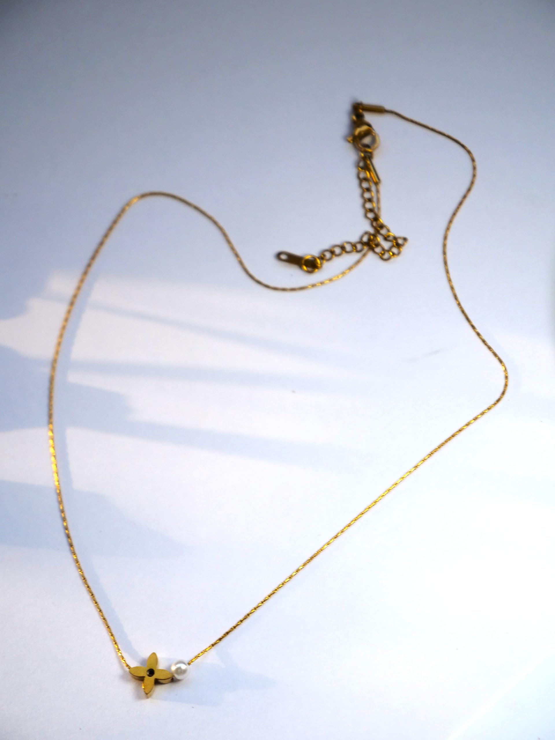 Hasto by Hasti Gold Butterfly Pearl Necklace for Women & Girls | Minimal Butterfly Pendant with Pearl Detail | Cute Daily Wear, Party, Date Wear & Gift Jewellery