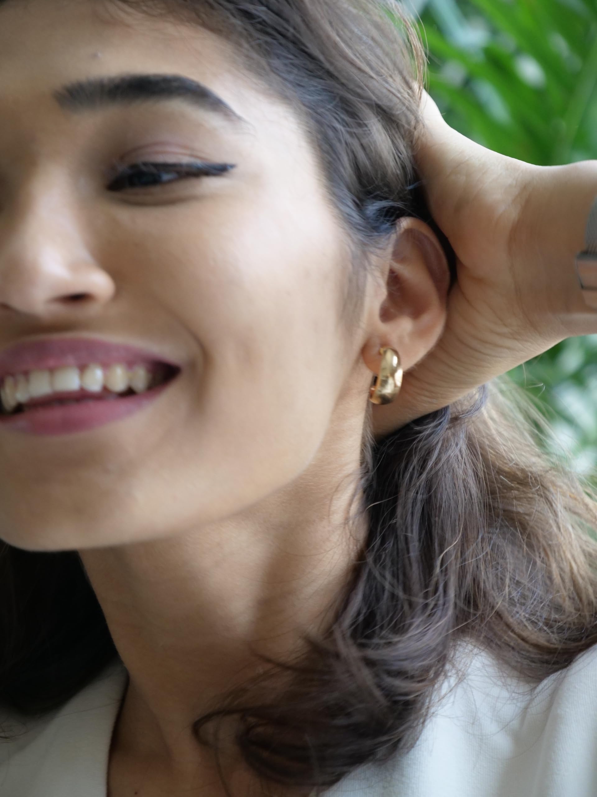 12 Gold Hoop Earrings Combo Set for Women | Chunky, Twisted & Minimal Korean Hoop Earrings Pack | Trendy Gold Plated Statement Earrings for Girls | Everyday Fashion Jewelry