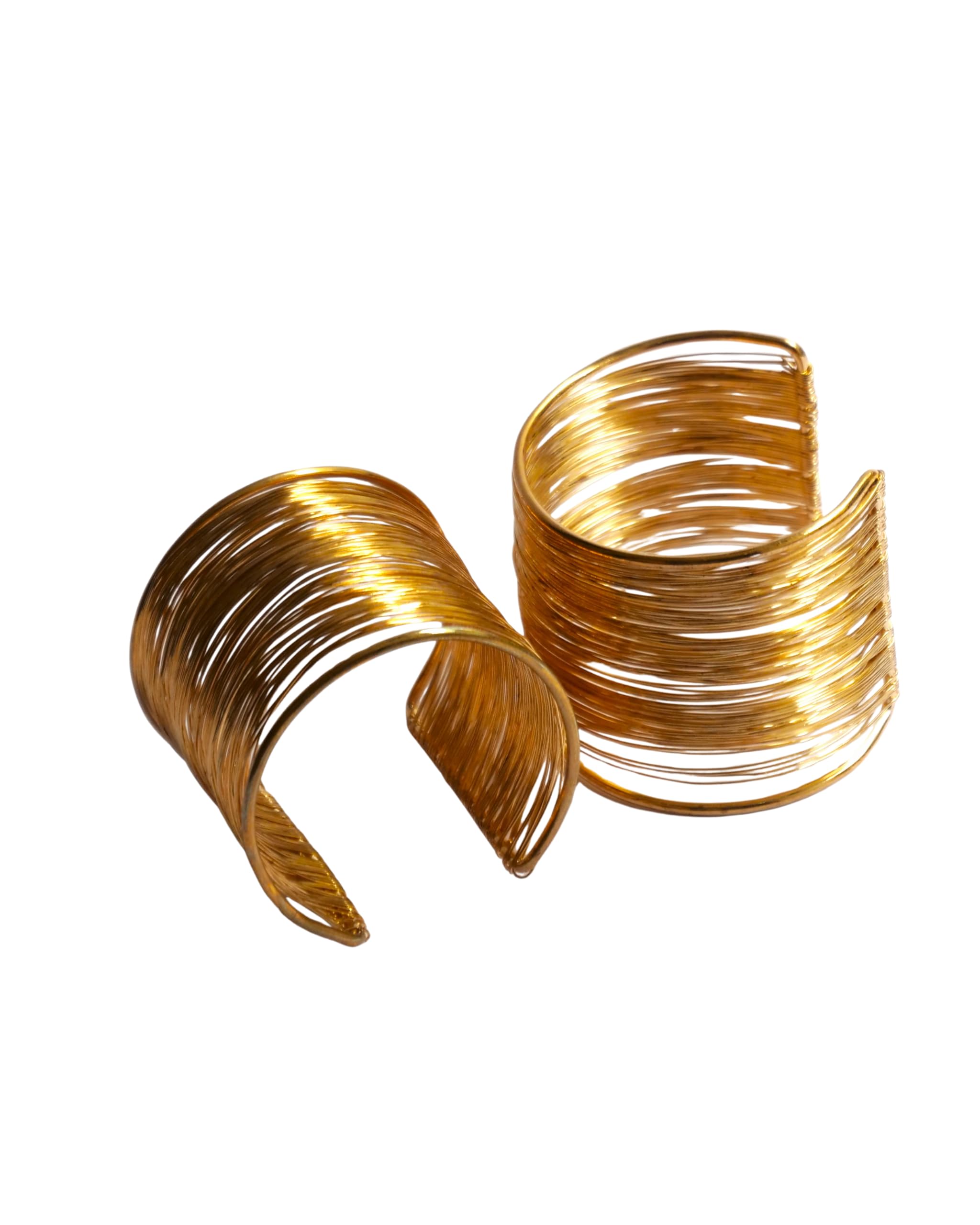 Hasto by Hasti Gold-Tone Multi-Wire Taar Wrap Bracelet for Women – Navratri, Diwali & Festive Looks