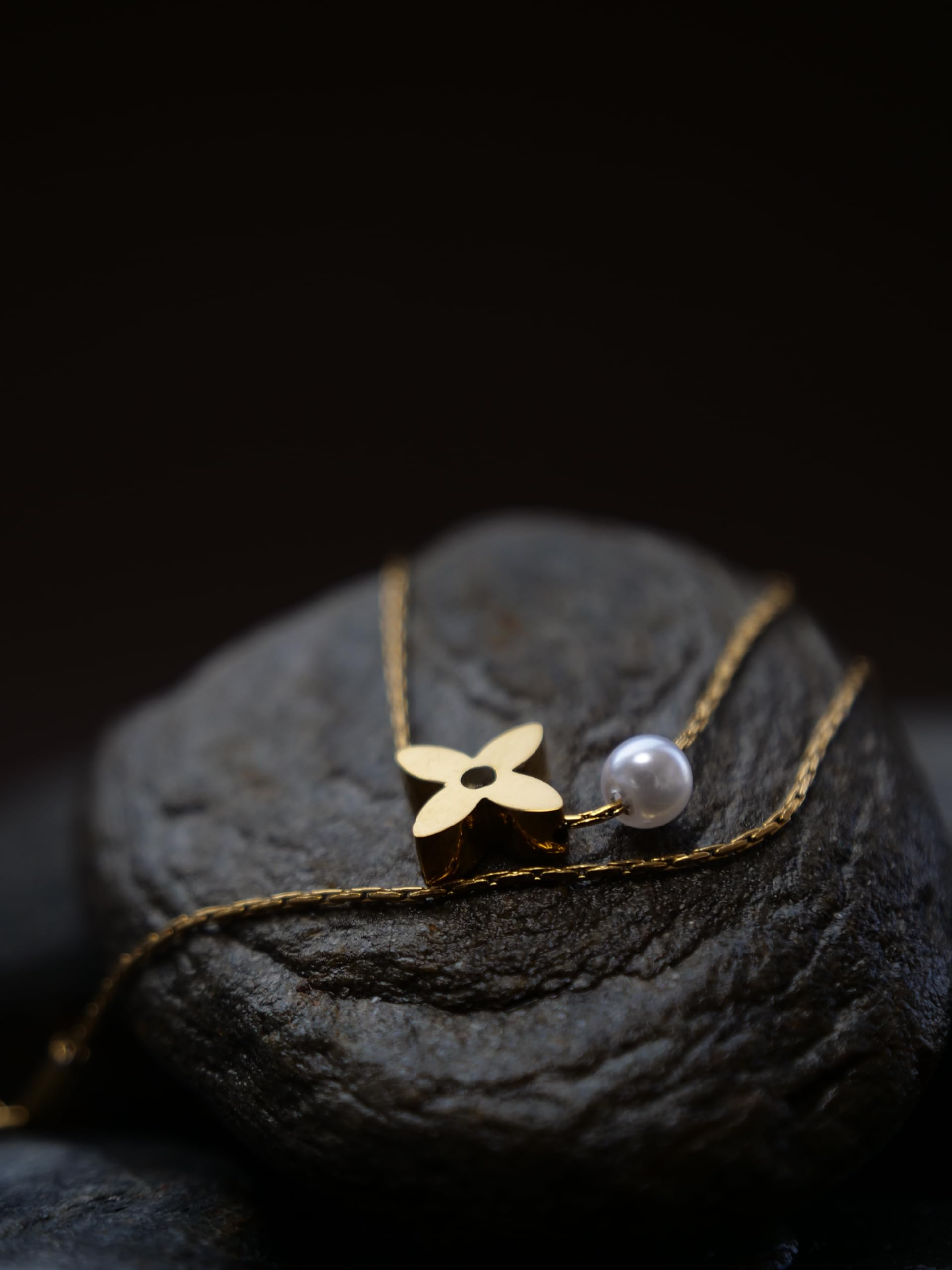 Hasto by Hasti Gold Butterfly Pearl Necklace for Women & Girls | Minimal Butterfly Pendant with Pearl Detail | Cute Daily Wear, Party, Date Wear & Gift Jewellery