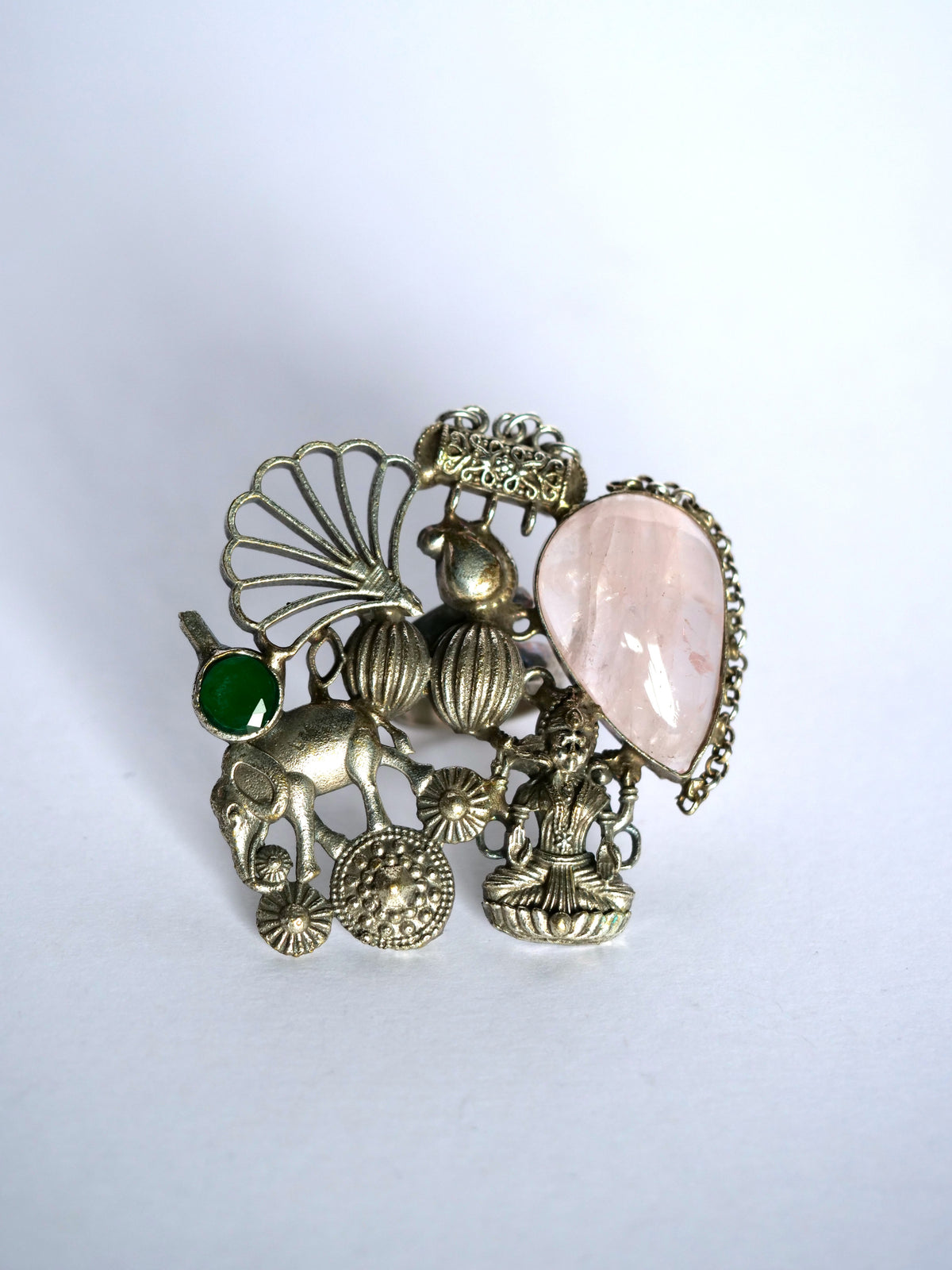 Forest Elephant One-of-a-Kind Statement Ring for Women