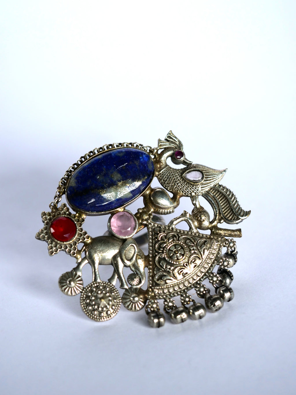 Royal Blue Bird One-of-a-Kind Statement Ring for Women
