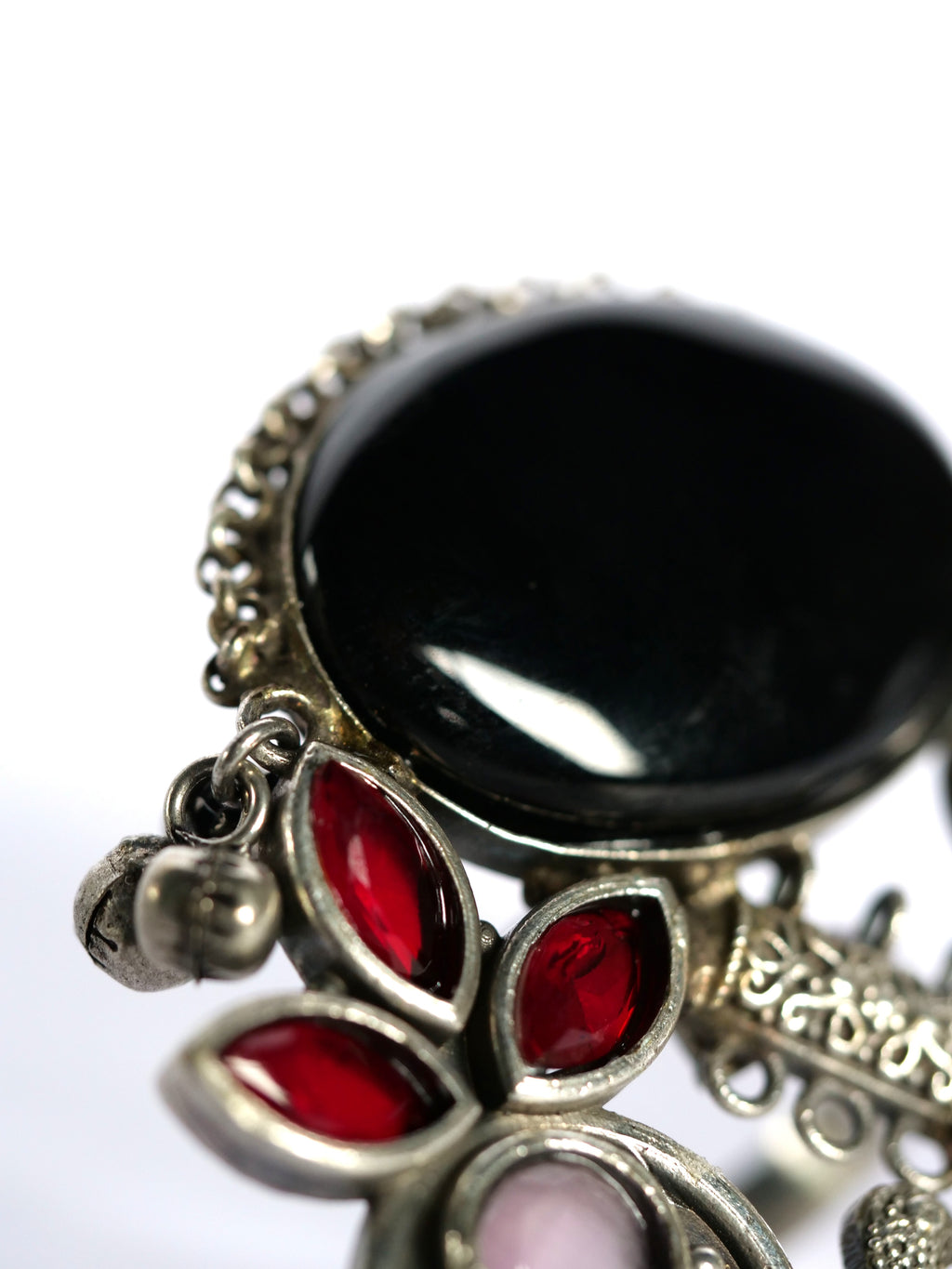 Midnight Blossom One-of-a-Kind Statement Ring for Women