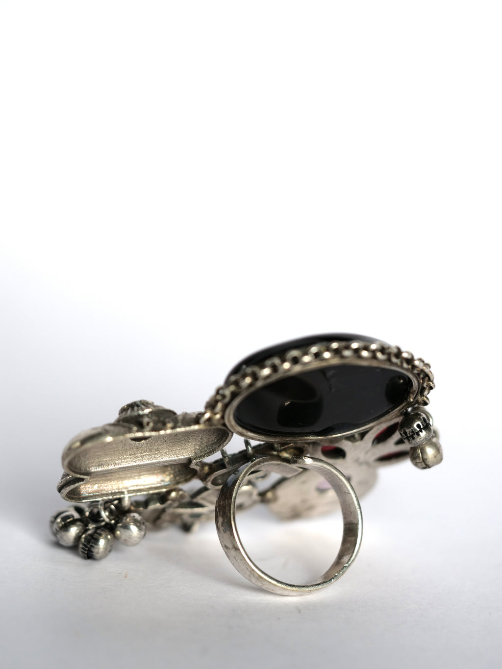 Midnight Blossom One-of-a-Kind Statement Ring for Women
