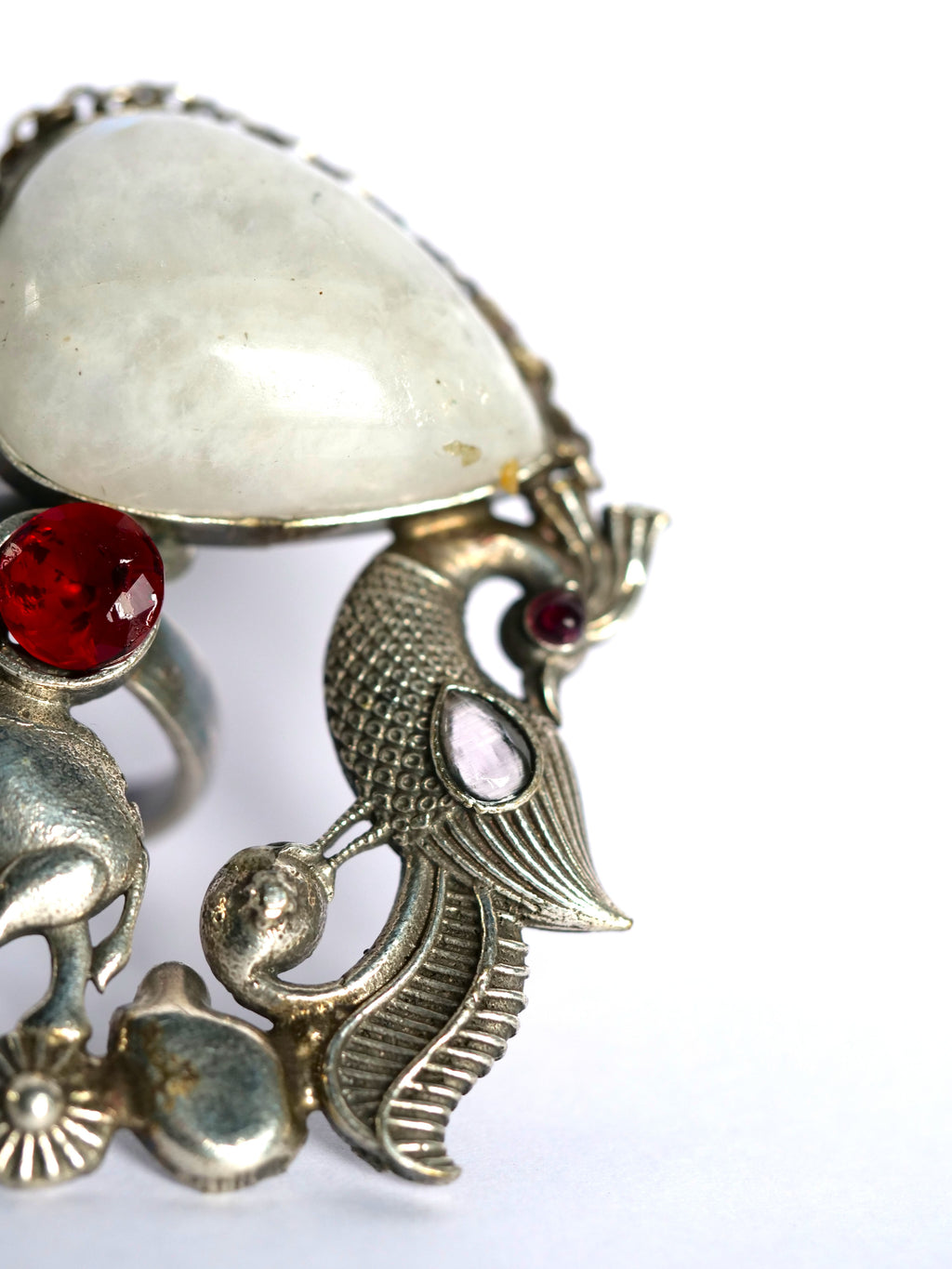 Ivory Ember Peacock One-of-a-Kind Statement Ring for Women