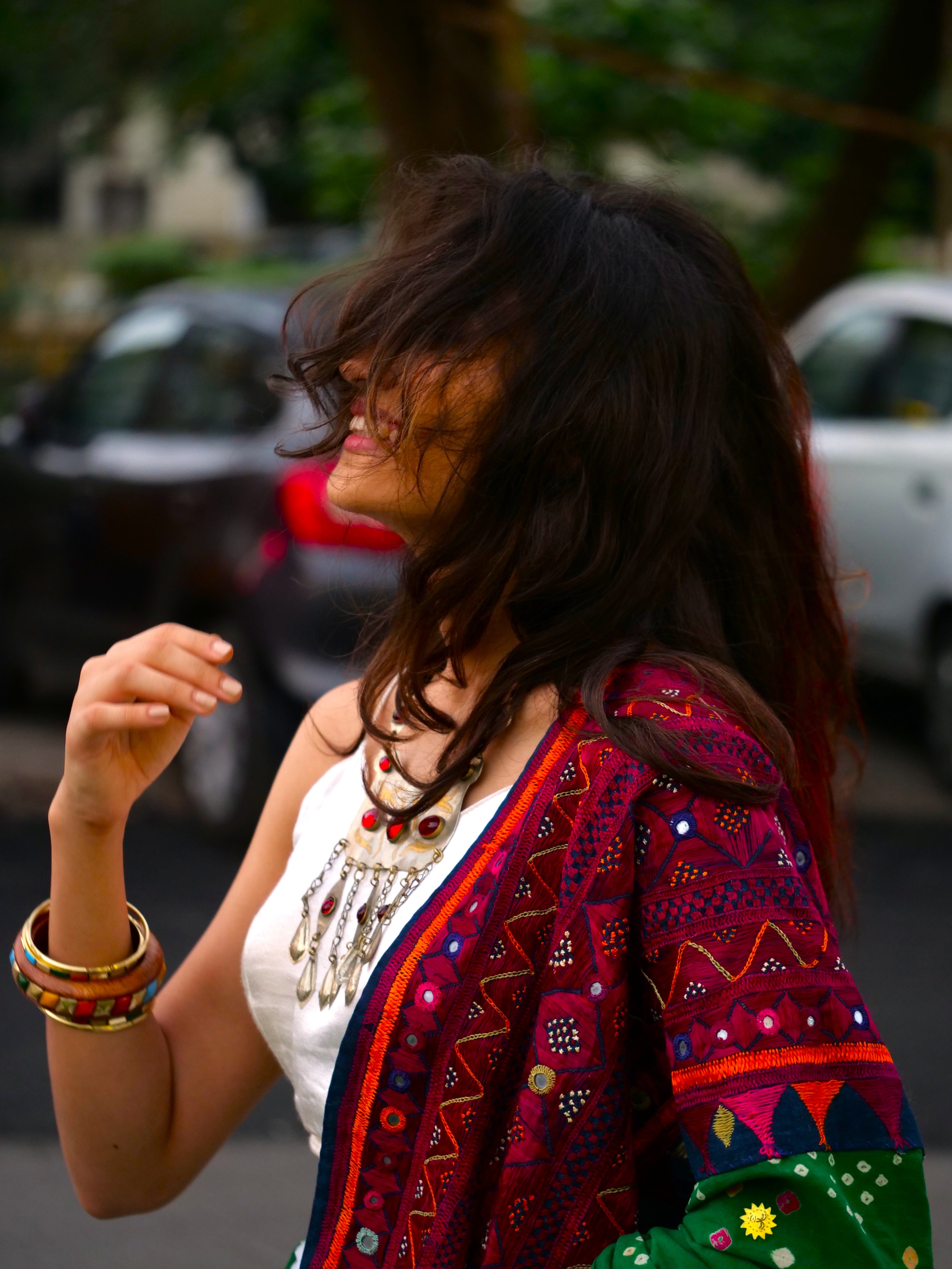 Tribal Art Afghani All Eyes Here Statement Necklace
