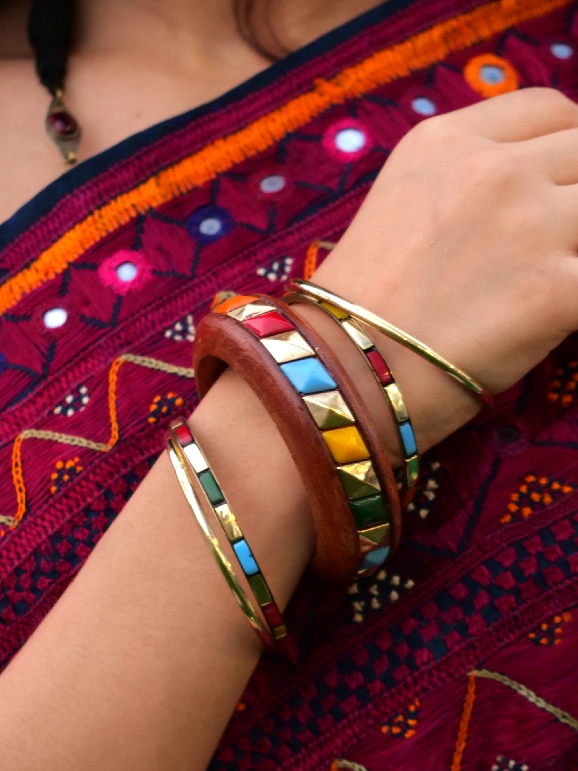 The Coloured Bangle Stack