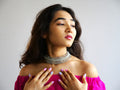 Hasto by Hasti Multi-Strand Small Bead Choker Necklace for Women, Navratri Jewellery, Garba Jewellery, Kurti Wear & Festive Outfits
