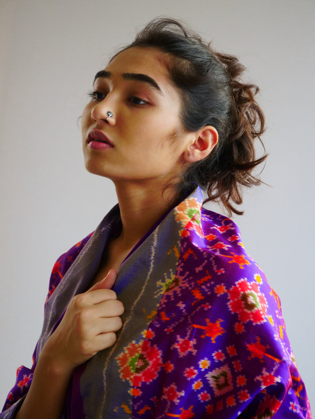 Hasto by Hasti Oxidised Silver-Tone Clip-On Nose Pins for Women, Floral & Geometric Patterns